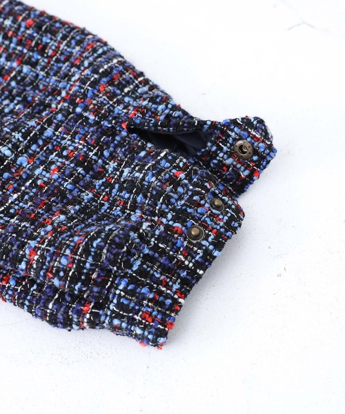 somari imagination（ソマリ イマジネーション）の「『ファンシーツイードブルゾン』（ブルゾン・レディース・ネイビー・FREE）」の2枚目の写真