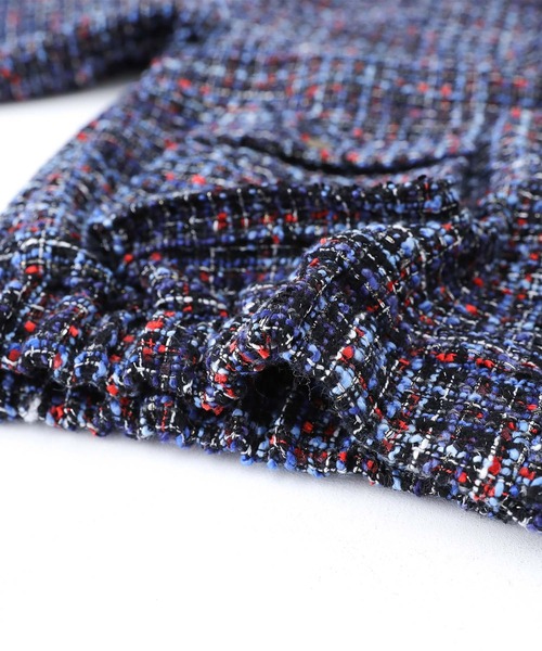 somari imagination（ソマリ イマジネーション）の「『ファンシーツイードブルゾン』（ブルゾン・レディース・ネイビー・FREE）」の4枚目の写真