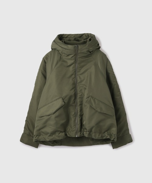 VICKY（ビッキー）の「ナイロン中綿フードMA-1ジャケット≪手洗い可能≫（MA-1・レディース・ブラック/カーキ/ベージュ・M）」の14枚目の写真