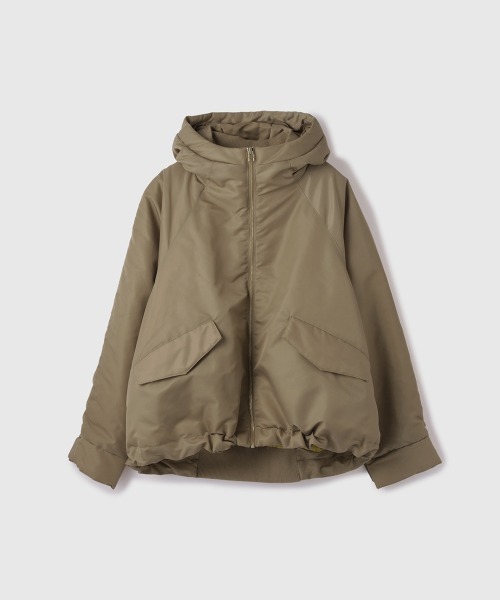 VICKY（ビッキー）の「ナイロン中綿フードMA-1ジャケット≪手洗い可能≫（MA-1・レディース・ブラック/カーキ/ベージュ・M）」の4枚目の写真