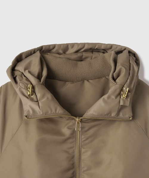 VICKY（ビッキー）の「ナイロン中綿フードMA-1ジャケット≪手洗い可能≫（MA-1・レディース・ブラック/カーキ/ベージュ・M）」の6枚目の写真