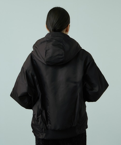 セール】ナイロン中綿フードMA-1ジャケット≪手洗い可能≫（MA-1