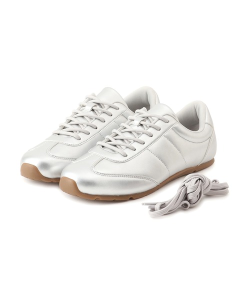 ROPE' PICNIC（ロペピクニック）の「シルバー＆スエードライクフラットスニーカー（スニーカー・レディース・ダークブラウン/シルバー/ブラック・23/24/25）」の7枚目の写真