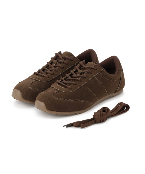 ROPE' PICNIC（ロペピクニック）の「シルバー＆スエードライクフラットスニーカー（スニーカー・レディース・ダークブラウン/シルバー/ブラック・23/24/25）」の22枚目の写真