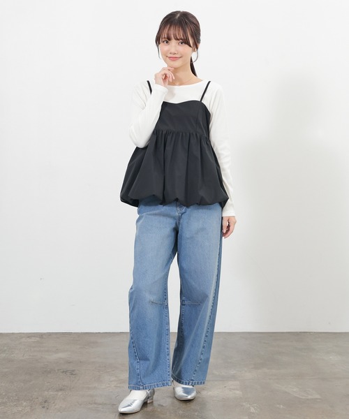 Honeys（ハニーズ）の「カーブパンツ（その他パンツ・レディース・グレー/ピンク/ライトグレー/ブルー系その他・L/LL/M/S/SS）」の9枚目の写真