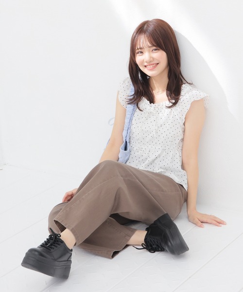 Honeys(ハニーズ)の「カーブパンツ(その他パンツ・レディース・グレー/ピンク/ライトグレー/ブルー系その他/ホワイト/ブラウン・L/LL/M/S/SS)」の9枚目の写真