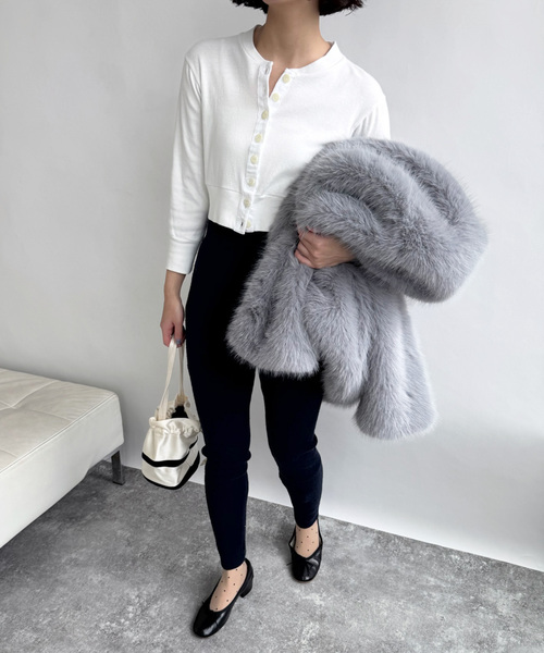 EDIT. FOR LULU（エディットフォールル）の「【GHOSPELL/ゴスペル】Rylee Faux Fur Coat（その他アウター・レディース・チャコールグレー・FREE）」の4枚目の写真