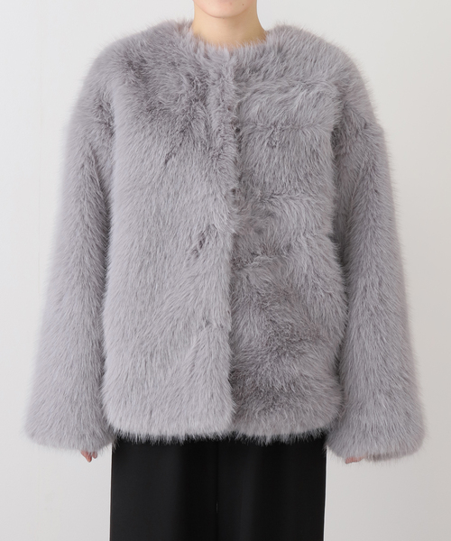 EDIT. FOR LULU（エディットフォールル）の「【GHOSPELL/ゴスペル】Rylee Faux Fur Coat（その他アウター・レディース・チャコールグレー・FREE）」の10枚目の写真