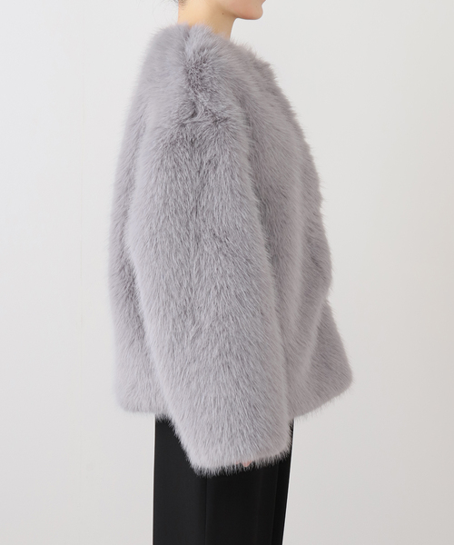 EDIT. FOR LULU（エディットフォールル）の「【GHOSPELL/ゴスペル】Rylee Faux Fur Coat（その他アウター・レディース・チャコールグレー・FREE）」の13枚目の写真