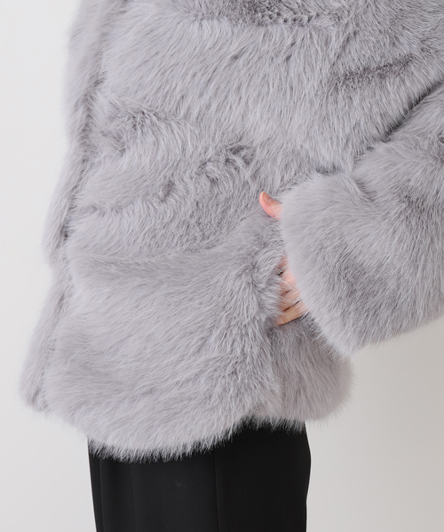 EDIT. FOR LULU（エディットフォールル）の「【GHOSPELL/ゴスペル】Rylee Faux Fur Coat（その他アウター・レディース・チャコールグレー・FREE）」の15枚目の写真