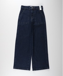 SOMETHING（サムシング）の「【SOMETHING】BODY FIRE ベイカーワイドパンツ (ベイカーポケット / ハイウエスト / 美シルエット / デニム素材)（デニムパンツ）」