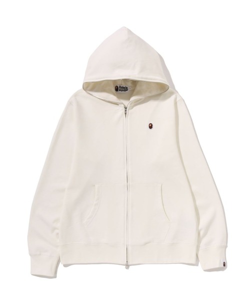 A BATHING APE（アベイシングエイプ）の「ONE POINT REGULAR FIT FULL ZIP HOODIE（パーカー・メンズ・グレー/アイボリー/ブラック/グリーン・MEDIUM/SMALL/X-LARGE/XX-LARGE/LARGE）」の2枚目の写真