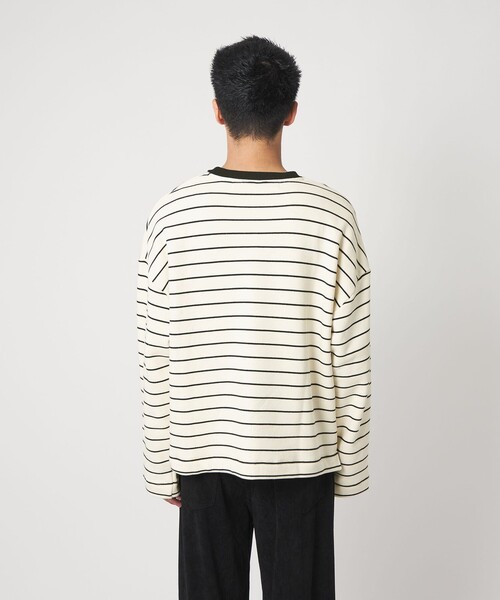 CITEN（シテン）の「＜CITEN＞ボーダーリンガースウェット（スウェット・メンズ・ブラック/ライトグレー・M/L）」の9枚目の写真