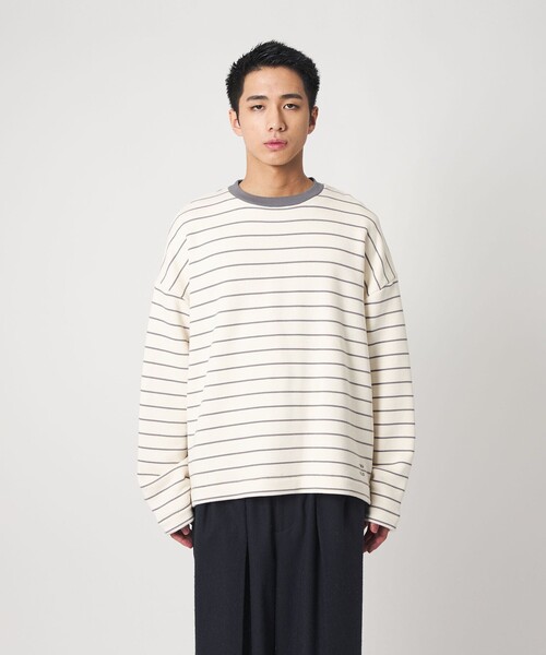 CITEN（シテン）の「＜CITEN＞ボーダーリンガースウェット（スウェット・メンズ・ブラック/ライトグレー・M/L）」の10枚目の写真