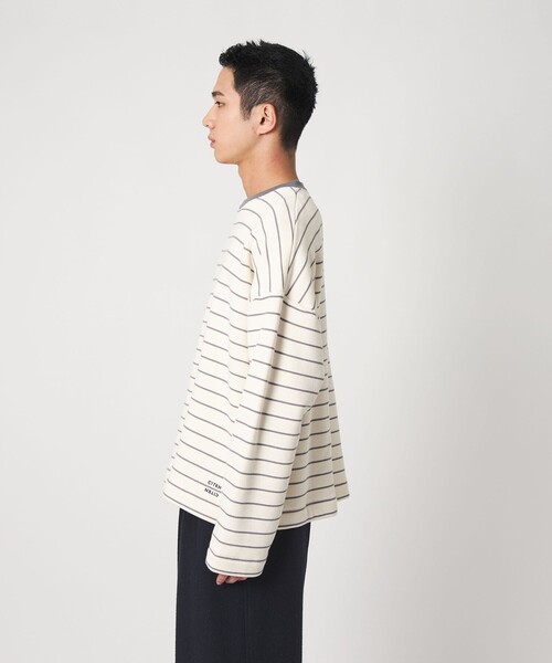 CITEN（シテン）の「＜CITEN＞ボーダーリンガースウェット（スウェット・メンズ・ブラック/ライトグレー・M/L）」の11枚目の写真