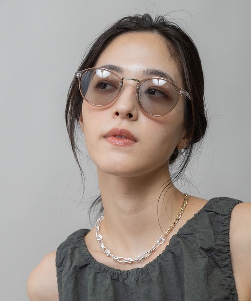 Munich（ミューニック）の「シンボストンフレームサングラス（サングラス・レディース・ベージュ/ブラック/ライトグリーン/ブラウン・FREE）」の4枚目の写真