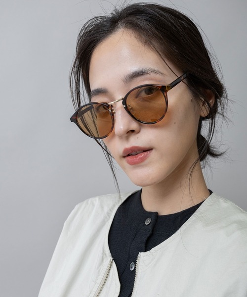 Munich（ミューニック）の「シンボストンフレームサングラス（サングラス・レディース・ベージュ/ブラック/ライトグリーン/ブラウン・FREE）」の15枚目の写真