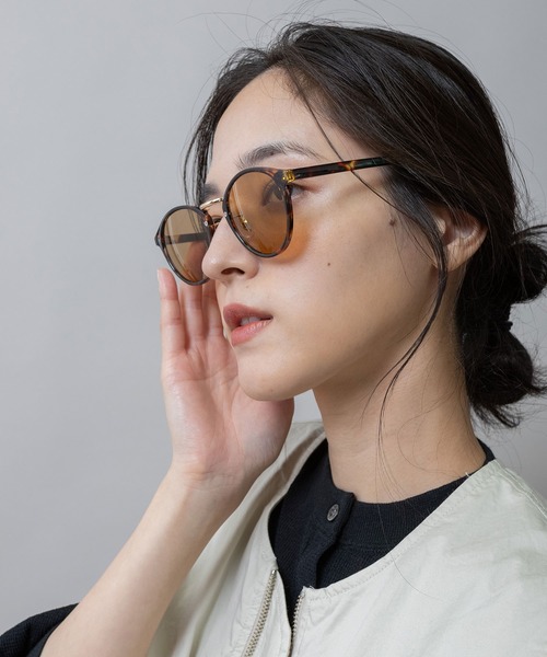 Munich（ミューニック）の「シンボストンフレームサングラス（サングラス・レディース・ベージュ/ブラック/ライトグリーン/ブラウン・FREE）」の16枚目の写真