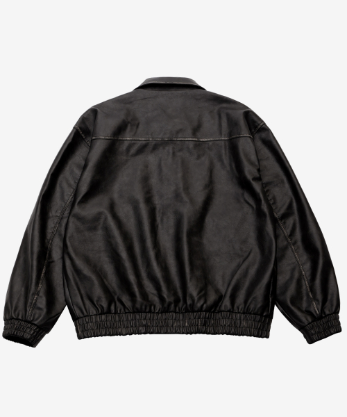 GOLDEN SNSHINE（ゴールデン サンシャイン）の「Washed leather bomber jacket_Black（ライダースジャケット・レディース・その他・SMALL/MEDIUM/LARGE）」の4枚目の写真