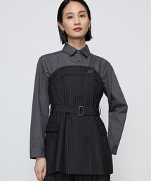 COMME CA（コムサ）の「〔 TALLサイズ 〕 【セットアップ対応】ストレッチトロ ビスチェ付きブラウス（シャツ/ブラウス）」