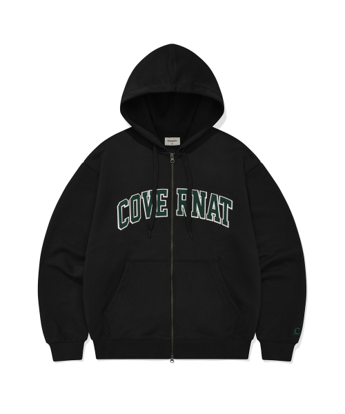 COVERNAT(カバーナット)の「アーチロゴフードジップアップ ブラック(パーカー・レディース・その他・MEDIUM/X-SMALL/SMALL/LARGE/X-LARGE/XX-LARGE)」の1枚目の写真