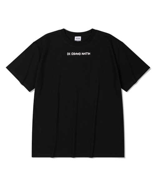 DE GRAND MATIN(ディグランドマーティン)の「FRONT LOGO TEE_BLACK(Tシャツ/カットソー・レディース・その他・MEDIUM/LARGE)」の1枚目の写真