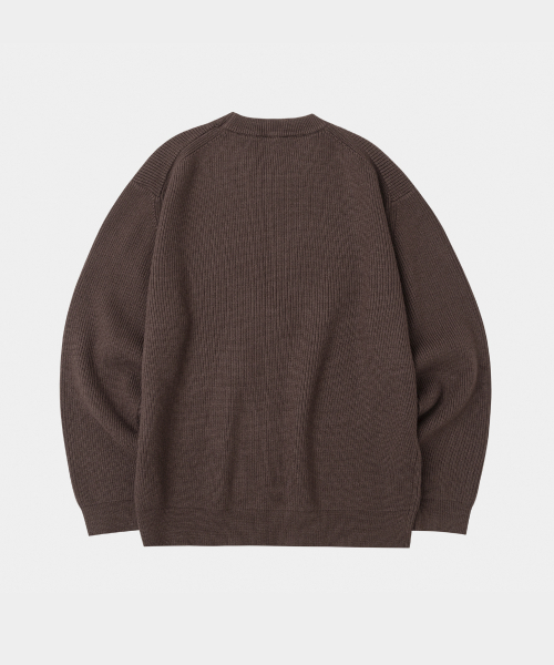 LETTERCOMO(レテルコモ)の「エッセンシャルハチラウンドニットブラウン(ニット/セーター・レディース・その他・MEDIUM/LARGE)」の2枚目の写真