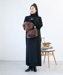 le.coeur blanc | ウォッシャブルハイネックニットワンピース(ワンピース)