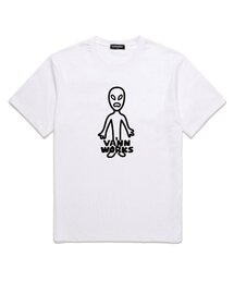 エイリアンロゴ オーバーサイズ 半袖Tシャツ (VS0100) ホワイト