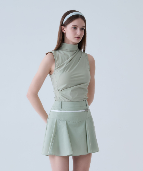 LORDLOAR(ロードロアル)の「クールスリムシャーリングモックネックノースリーブTシャツ L/GREEN(Tシャツ/カットソー・レディース・その他・SMALL/MEDIUM/LARGE)」の2枚目の写真