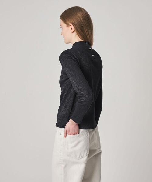 Steven Alan(スティーブンアラン)の「<Steven Alan>ラメ ボトルネック プルオーバー(Tシャツ/カットソー・レディース・ネイビー/オフホワイト・FREE)」の3枚目の写真