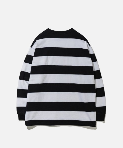 VASTIC(バスティック)の「ニューファウンドボールドストライプロングスリーブ_ブラック / ホワイト(Tシャツ/カットソー・メンズ・その他・LARGE/MEDIUM)」の3枚目の写真