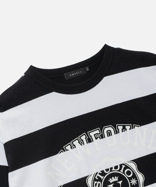 VASTIC(バスティック)の「ニューファウンドボールドストライプロングスリーブ_ブラック / ホワイト(Tシャツ/カットソー・メンズ・その他・LARGE/MEDIUM)」の4枚目の写真
