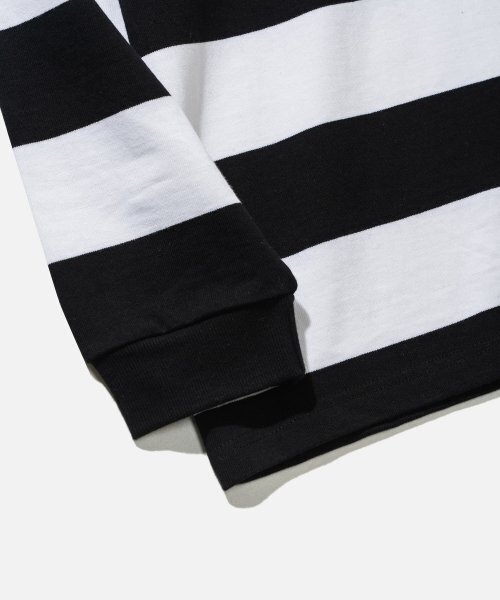 VASTIC(バスティック)の「ニューファウンドボールドストライプロングスリーブ_ブラック / ホワイト(Tシャツ/カットソー・メンズ・その他・LARGE/MEDIUM)」の6枚目の写真