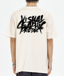 ペイントグラフィティロゴ半袖Tシャツクリーム