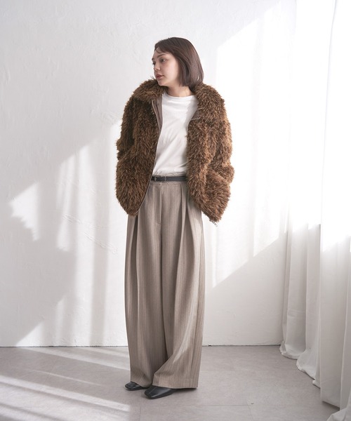 セール】フェイクファーショートジャケット（その他アウター）｜notch