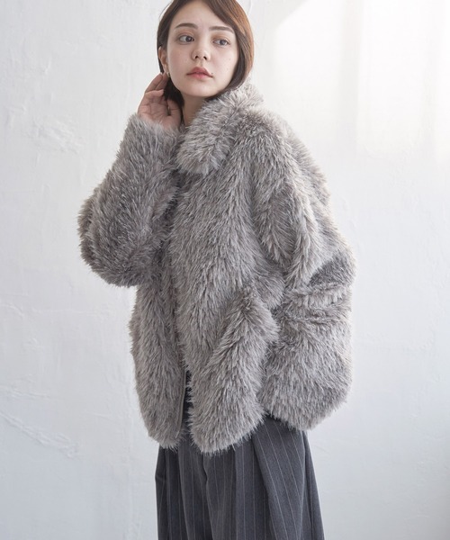 セール】フェイクファーショートジャケット（その他アウター）｜notch