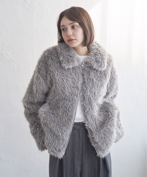 セール】フェイクファーショートジャケット（その他アウター）｜notch