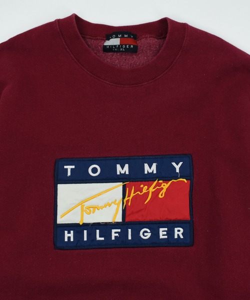 VINTAGE（ヴィンテージ）の「【USED】90-00’s TOMMY HILFIGER 刺繍ロゴ スウェット（スウェット・メンズ・ボルドー・X-LARGE）」の2枚目の写真
