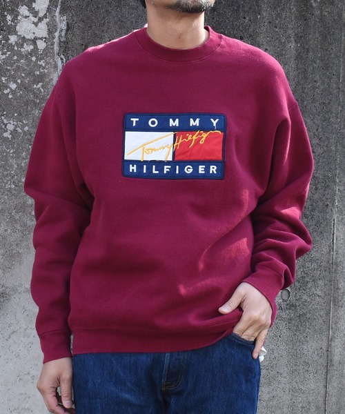 VINTAGE（ヴィンテージ）の「【USED】90-00’s TOMMY HILFIGER 刺繍ロゴ スウェット（スウェット・メンズ・ボルドー・X-LARGE）」の7枚目の写真