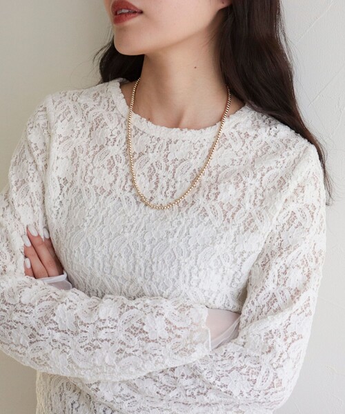 fredy emue（フレディエミュ）の「メタルビーズミドルネックレス（ネックレス・レディース・ゴールド/シルバー・FREE）」の2枚目の写真