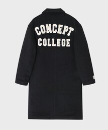 CONCEPTCOLLEGE（コンセプトカレッジ）の「Classic Patch Overfit Black Wool Padding Coat [Unisex]（チェスターコート）」