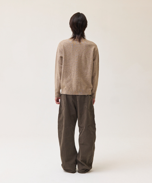 AKECII(アケシ)の「マーク ヘンリーネック ニット_モカ(ニット/セーター・メンズ・その他・ONE SIZE)」の7枚目の写真