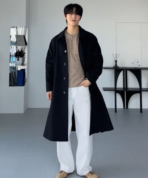 AKECII(アケシ)の「マーク ヘンリーネック ニット_モカ(ニット/セーター・メンズ・その他・ONE SIZE)」の9枚目の写真