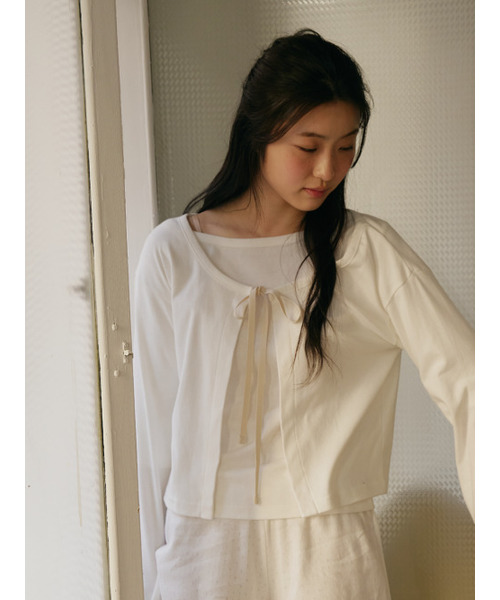 SOOPUI(スープイ)の「Fluffy organic cotton string cardigan in Ivory(Tシャツ/カットソー・レディース・その他・SMALL/MEDIUM)」の4枚目の写真
