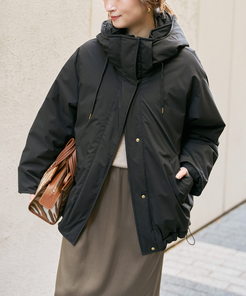 Spick & Span(スピックアンドスパン)の「《追加》2WAY撥水ダウンハーフコート(ダウンジャケット/コート・レディース・ブラウン系その他/ホワイト/ブラック/マルチ・38/36/34)」の15枚目の写真