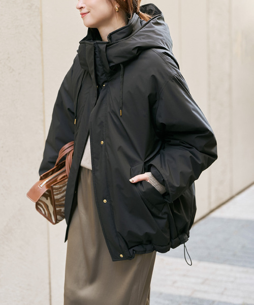 Spick & Span(スピックアンドスパン)の「《追加》2WAY撥水ダウンハーフコート(ダウンジャケット/コート・レディース・ブラウン系その他/ホワイト/ブラック/マルチ・38/36/34)」の16枚目の写真