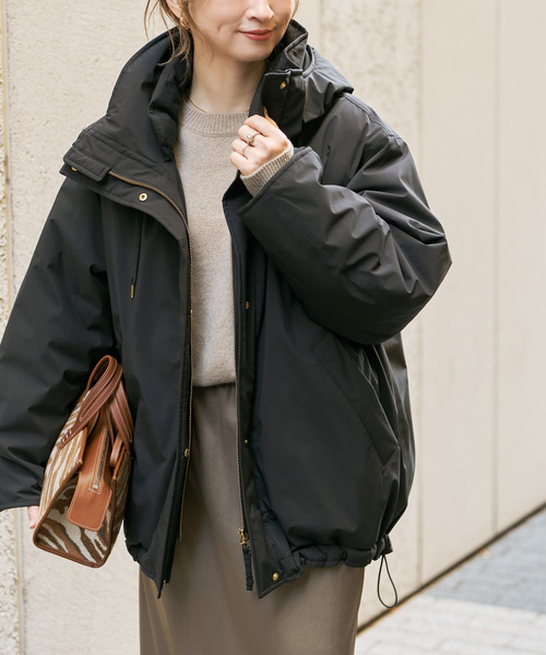 Spick & Span(スピックアンドスパン)の「《追加》2WAY撥水ダウンハーフコート(ダウンジャケット/コート・レディース・ブラウン系その他/ホワイト/ブラック/マルチ・38/36/34)」の17枚目の写真