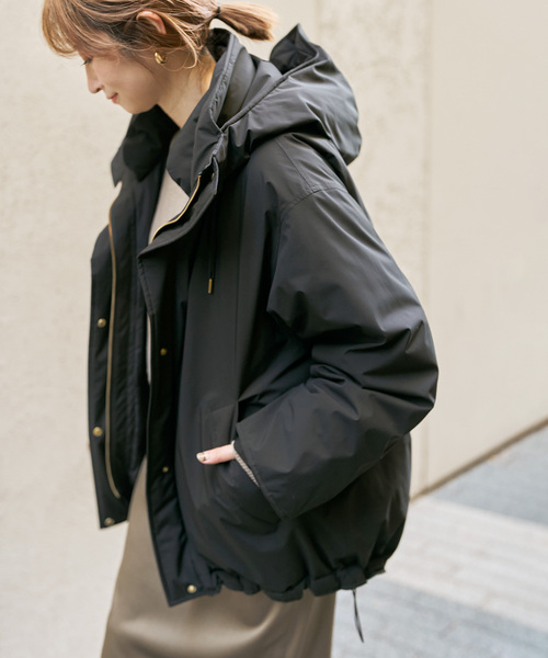 Spick & Span(スピックアンドスパン)の「《追加》2WAY撥水ダウンハーフコート(ダウンジャケット/コート・レディース・ブラウン系その他/ホワイト/ブラック/マルチ・38/36/34)」の18枚目の写真