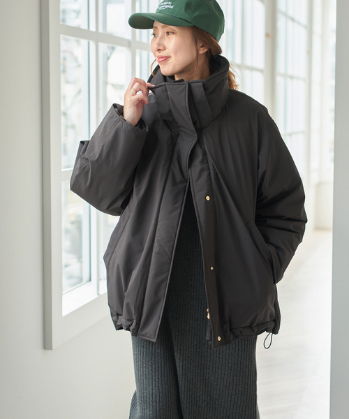 Spick & Span(スピックアンドスパン)の「《追加》2WAY撥水ダウンハーフコート(ダウンジャケット/コート・レディース・ブラウン系その他/ホワイト/ブラック/マルチ・38/36/34)」の21枚目の写真